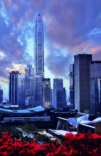 view of the city of the lujiazui financial district in the morning