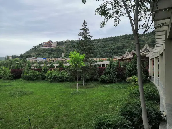 stock image view of the city of the park in the morning