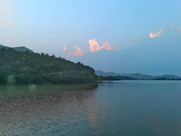 stock image beautiful landscape with a lake in the mountains