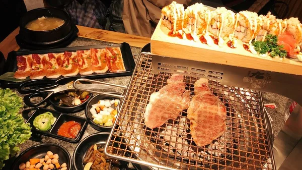 stock image close up view of delicious asian food