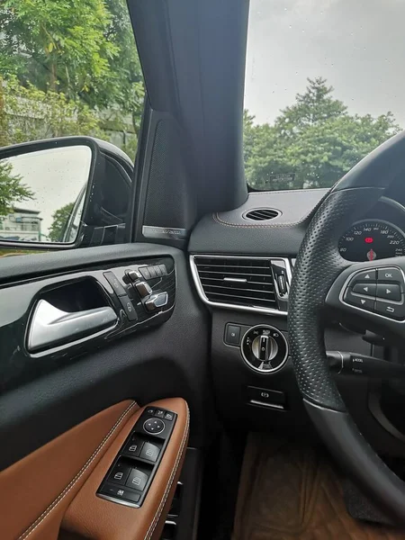 car interior with modern vehicle