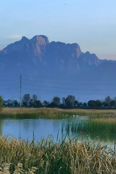 stock image beautiful landscape with a lake in the mountains