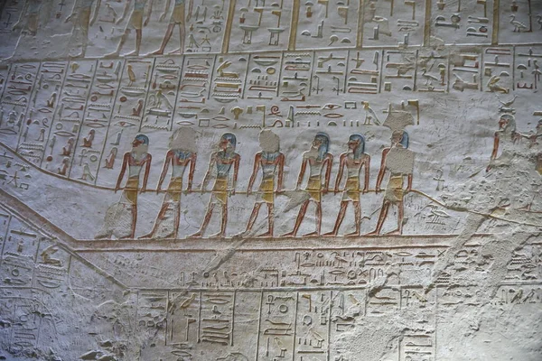 the ancient egyptian hieroglyphs in the temple of the karnak, egypt