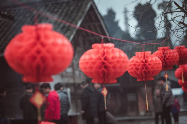 chinese new year\'s market, selective focus