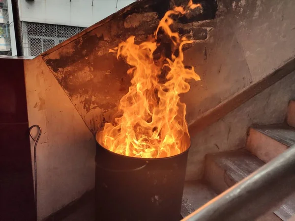 the process of the fire in the factory