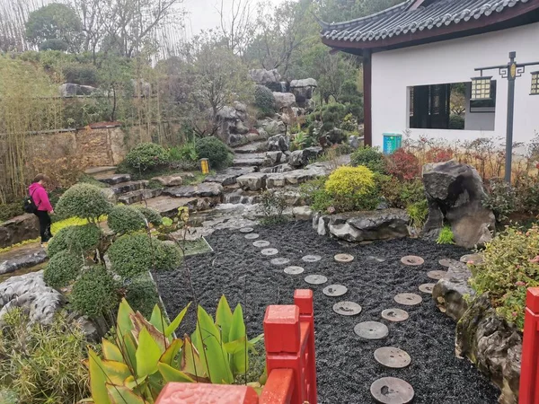 beautiful chinese garden in the park