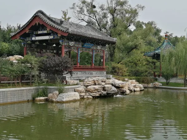 beautiful chinese garden in the park