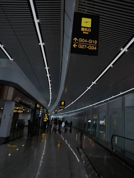 interior of the airport in the city