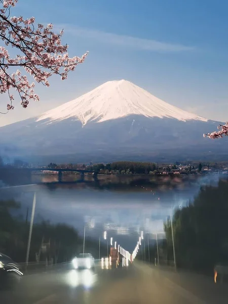 beautiful landscape of mountain fuji in japan