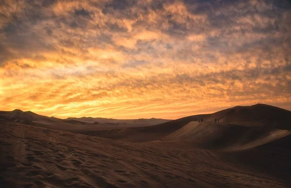 beautiful sunset in the desert