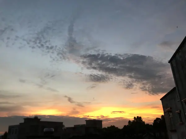 stock image sunset over the city