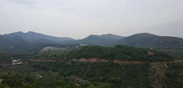 stock image view of the mountains in the morning