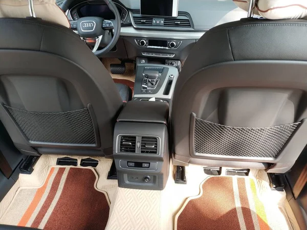 car interior with modern devices