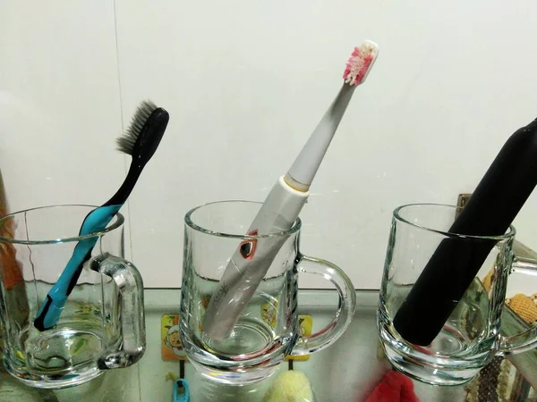 brush with paint brushes on a white background