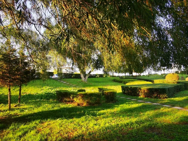 stock image beautiful autumn park in the city