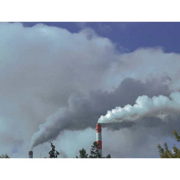 smoke from the chimney, isolated on white background