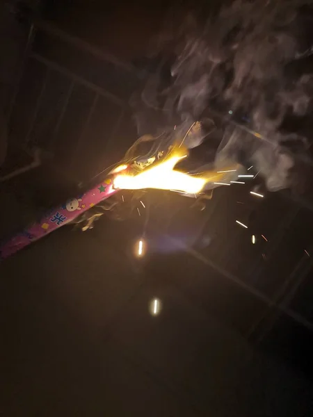 welding of the fire. sparks in the factory.