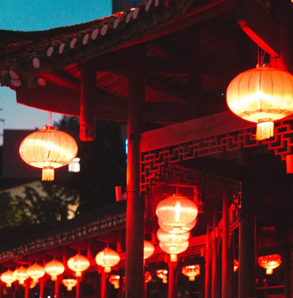 chinese lanterns in the night