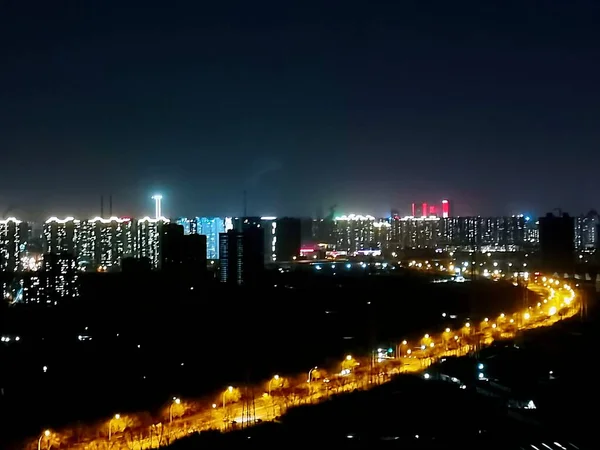 Stock image night view of the city of the capital of the state of the new year