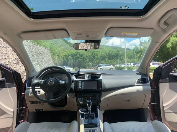 car interior with modern vehicle