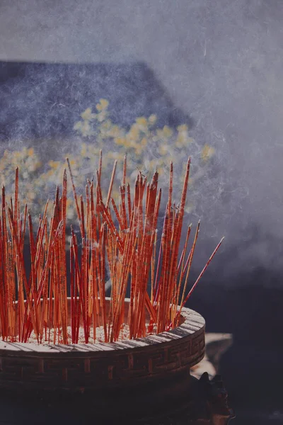 incense sticks in the temple