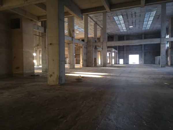 empty warehouse of an abandoned factory