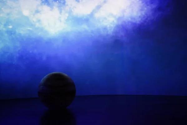ball of blue balls on a dark background