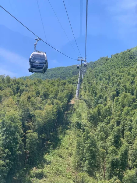 cable car on the top of the mountain