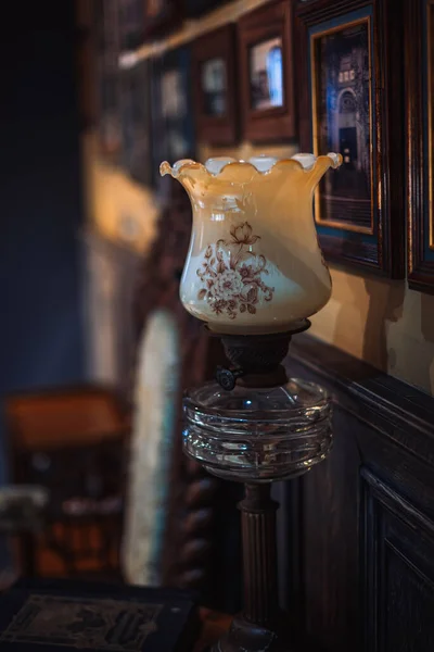 old vintage interior with a glass of water