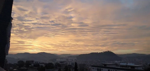 stock image sunset over the city