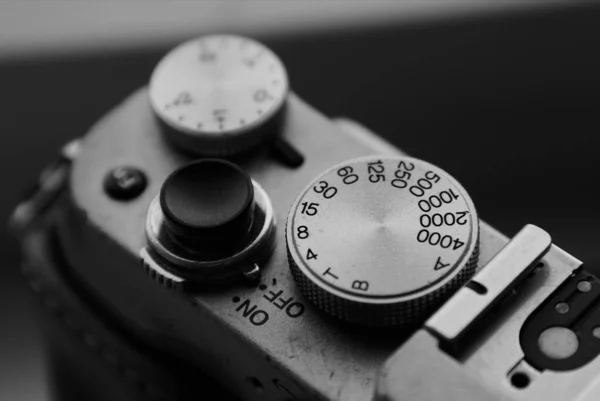 old vintage camera on a white background