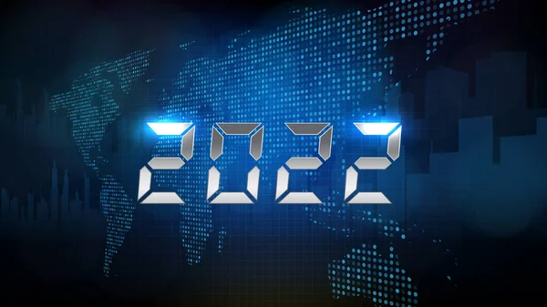 Abstrakte Futuristische Technologie Hintergrund Der Countdown Feier Zum Neuen Jahr — Stockvektor