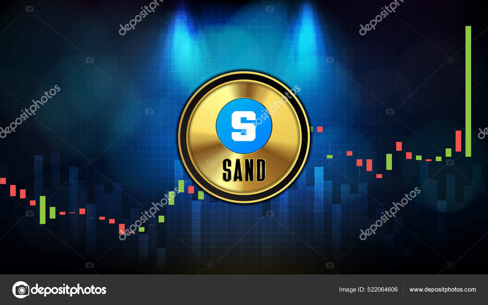 Abstract Futuristic Technology Background Sandbox Sand Price Graph Chart  Coin Stock Vector by ©moxumbic 522064606