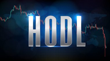Crupto döviz piyasasının soyut arkaplanı hodl ya da sevgili yaşam ve teknik analiz grafiği için bekleyin
