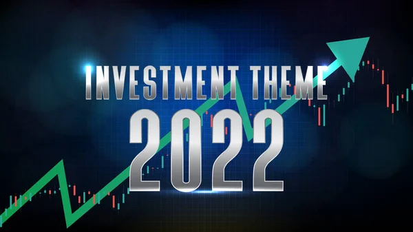 Latar Belakang Teknologi Futuristik Abstrak Dari Tema Investasi 2022 - Stok Vektor