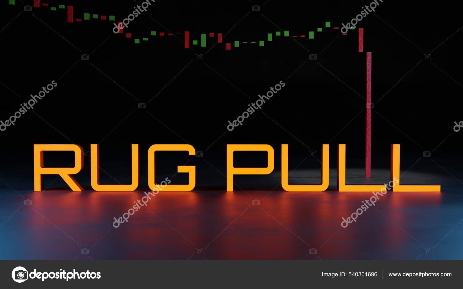 Rug Pull Cryptocurrency Candle Stick Chart Graph Sign Text Object — Stock  Photo © moxumbic #540301696