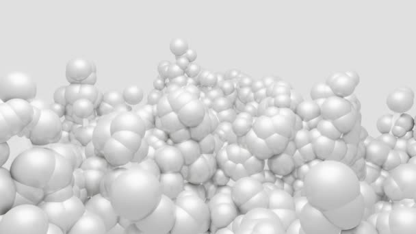 Fundo Abstrato Padrão Onda Bloco Cubo Branco Aleatório Renderização Ilustração — Vídeo de Stock