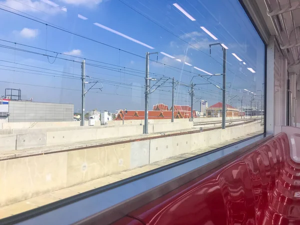 Ligne Rouge Skytrain Gare Thaïlande — Photo