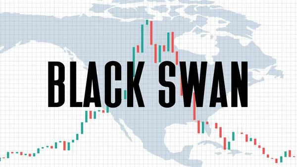 Abstrakter Hintergrund Von Black Swans Event Börse Auf Weißem Hintergrund — Stockvektor