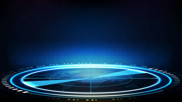 Abstract Background Futuristic Technology Screen Scan Radar Interface Hud — Image vectorielle