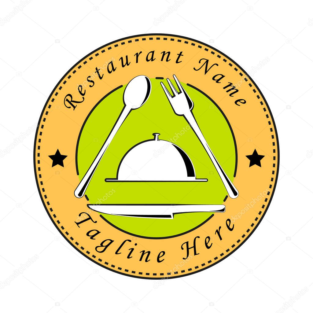 modern restaurant logo by vector design