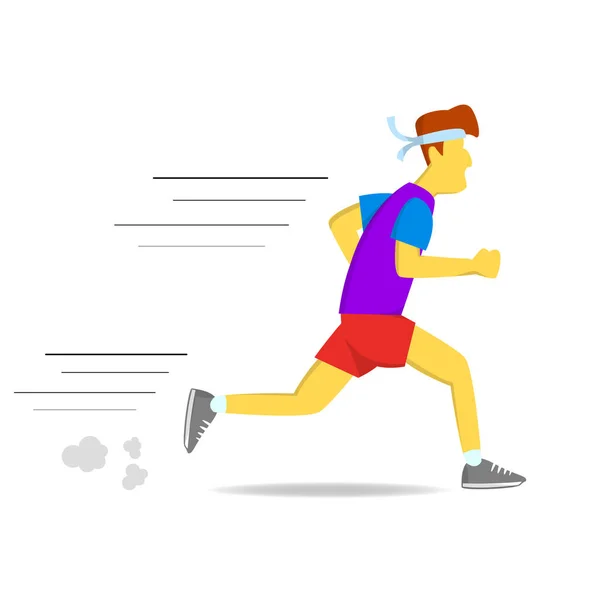 Man Running Race Clip Art Icon Illustration Vector Design — Stock Vector