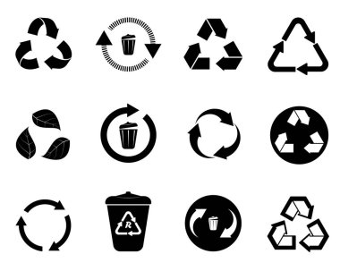 Siyah baskı simgesinde vektör tasarımına göre oku geri dönüştür