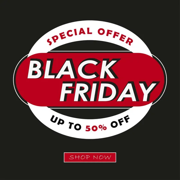 Black Friday Promo Black Background Vector Design — Stock Vector