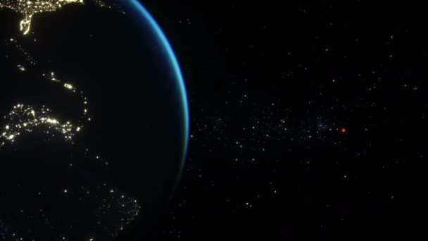 Asteroïde Ruimte Aarde Planeet Realistische Animatie — Stockvideo