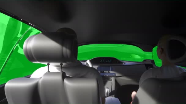 Футуристичний Літаючий Апарат Зелений Екран Ізольовано Реалістична Анімація — стокове відео