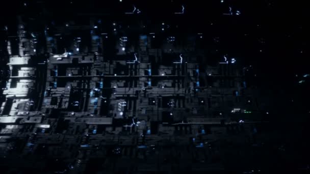 Space Futuristic Base Ships Traffic Futuristic Concept Realistic Animation — Video