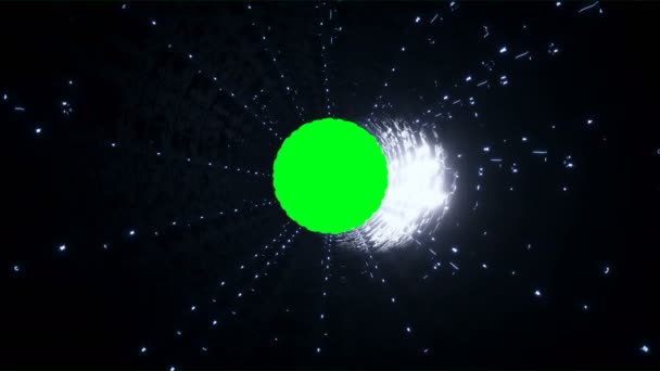 Space Futuristic Base Ships Traffic Futuristic Concept Green Screen Footage — Vídeo de stock