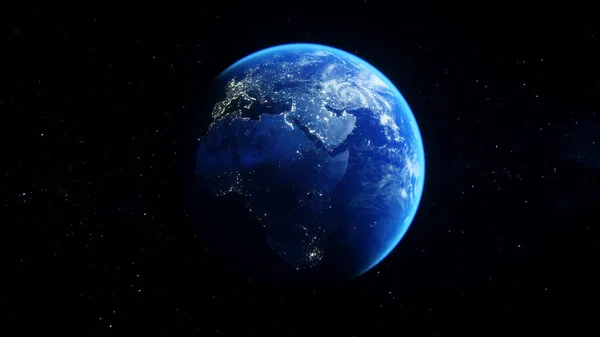 Planeta Ziemska Kosmosie Renderowanie — Zdjęcie stockowe