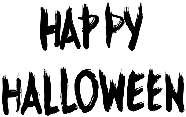 Inscripción Con Pintura Feliz Halloween Sobre Fondo Blanco — Foto de Stock